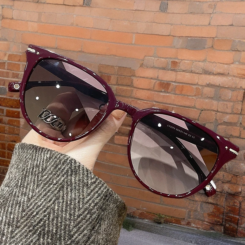 网红时尚女士太阳镜遮阳防紫外线大框女款气质百搭夏季复古潮流