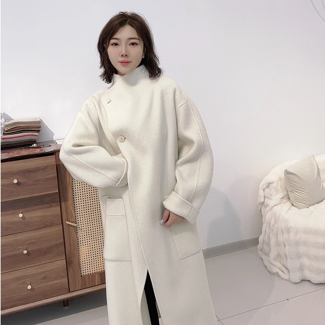 （10014）鄂市产地 高级设计感立领韩版长款外套