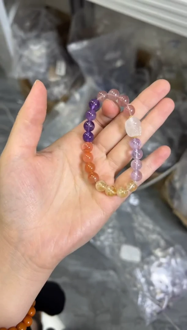 水晶手链未镶嵌多宝水晶白晶貔貅款手链[2407]