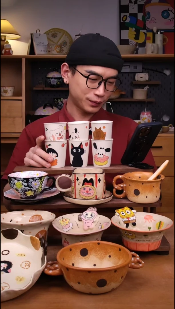 杯子景德镇可爱设计师款陶瓷