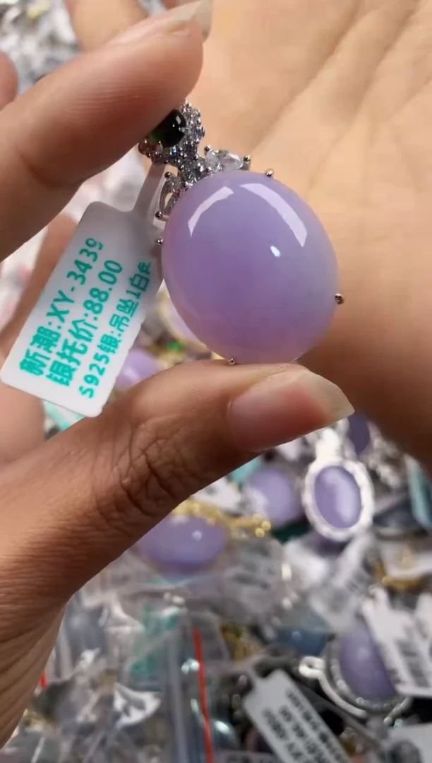 银S925镶嵌戒指翡翠222----1