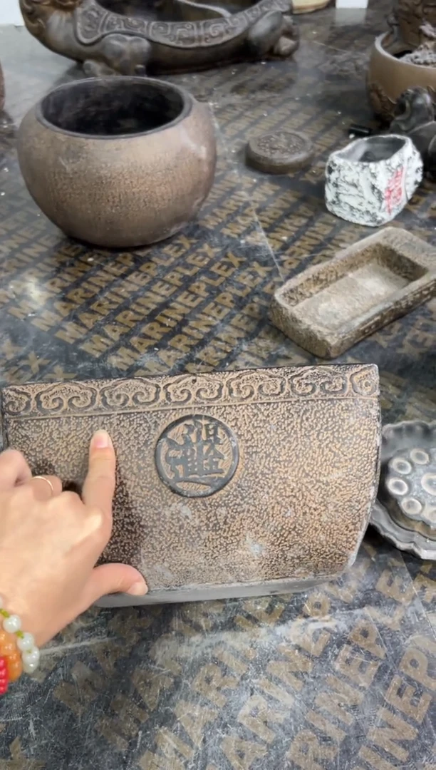 陶土【火山泥】祥云大斗盆