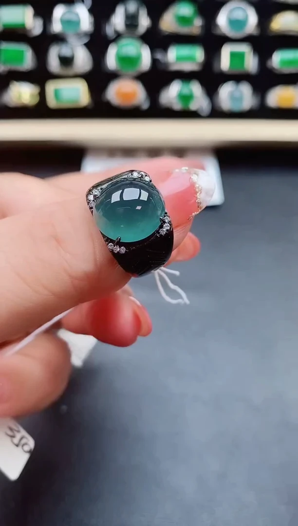 【闪购商品】翡翠戒指银S925镶嵌21212