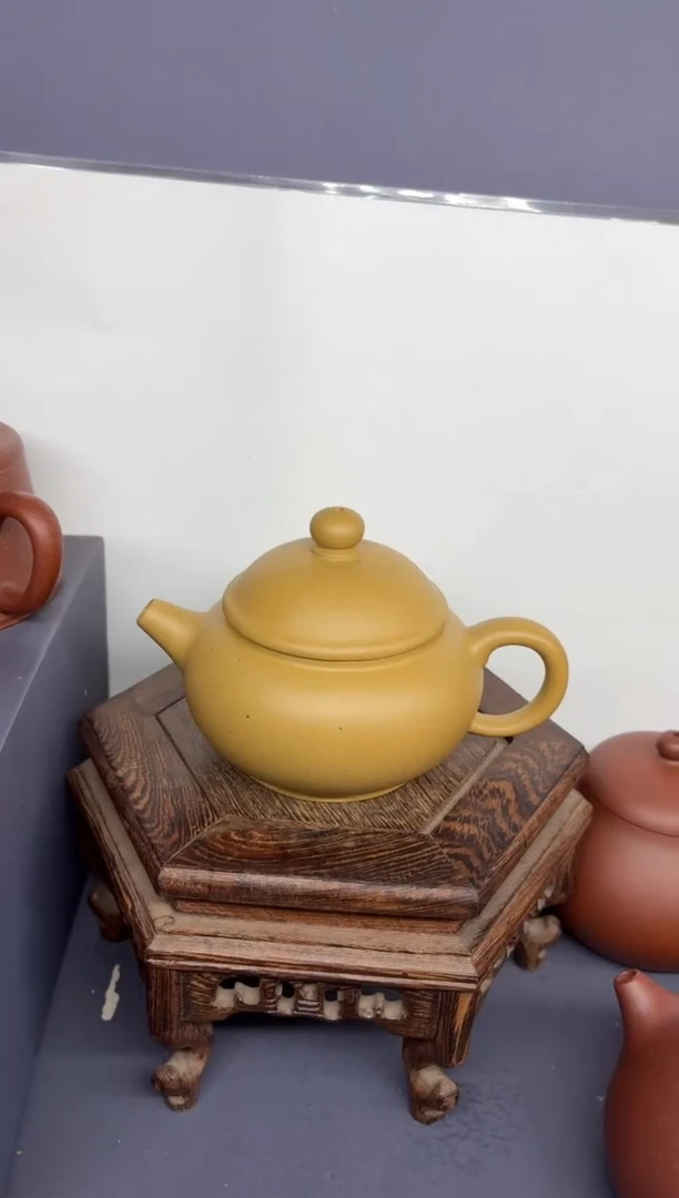 茶壶紫砂黄金段 圆珠