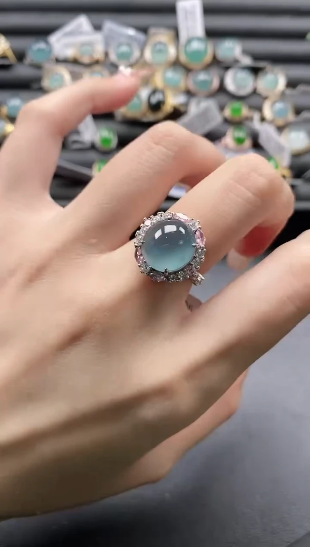 【闪购商品】翡翠戒指银S925镶嵌11111