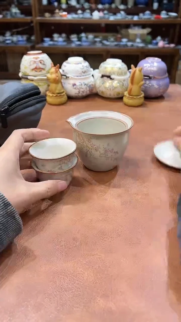 真的很便宜会开片的旅行茶具