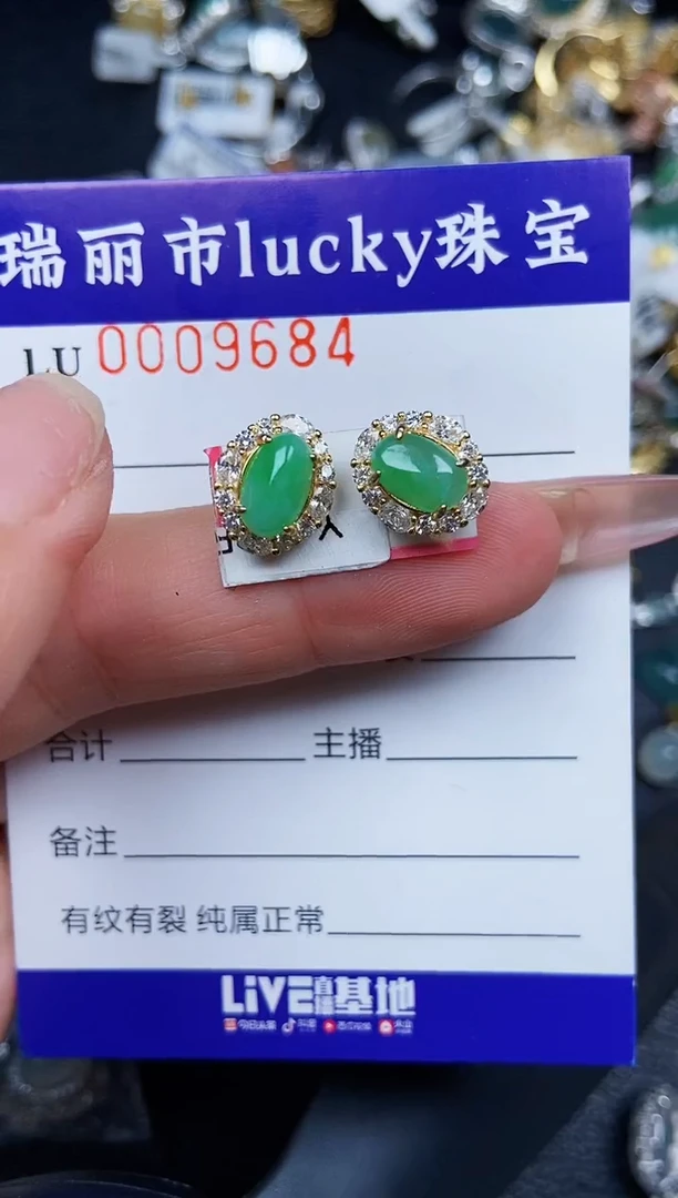 翡翠银S925镶嵌颈饰9684