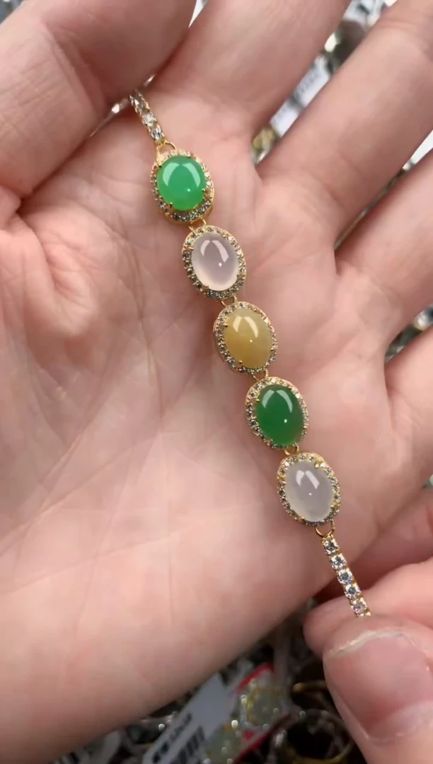 银S925镶嵌戒指翡翠111           10