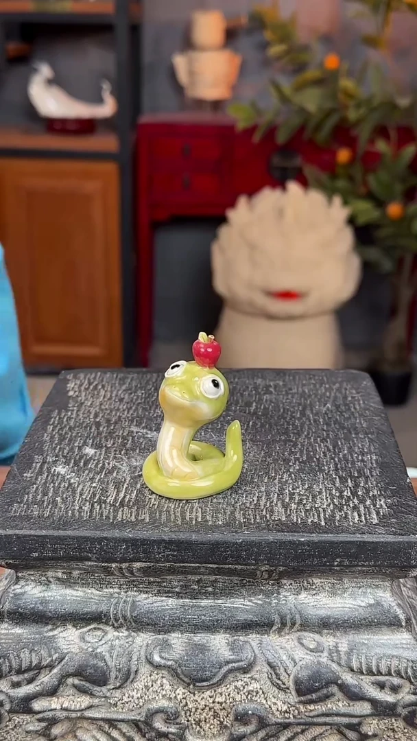 【闪购商品】摆件手工小蛇陶瓷釉下彩