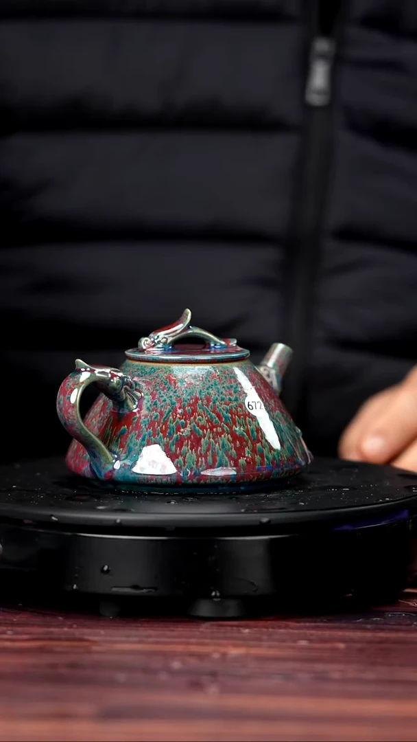 摆件钧瓷672#于大鹏一级品原矿钧瓷龙吟壶