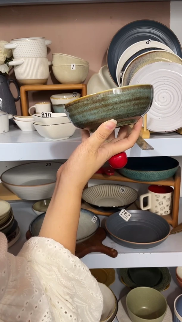 陶瓷（2个装）微瑕孔雀绿小碗