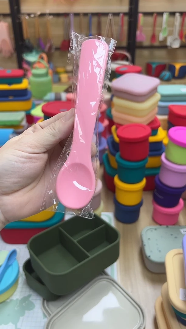 硅胶粉色-厚柄儿勺