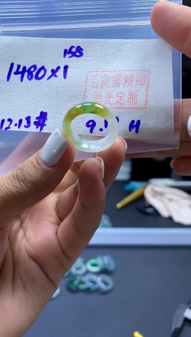 未镶嵌定制翡翠戒圈#1480元-毛货需精细抛光
