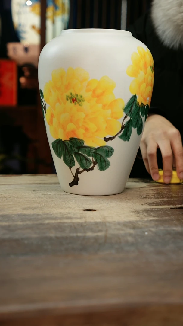 【闪购商品】瓷片景德镇纯手工釉下彩精品花瓶