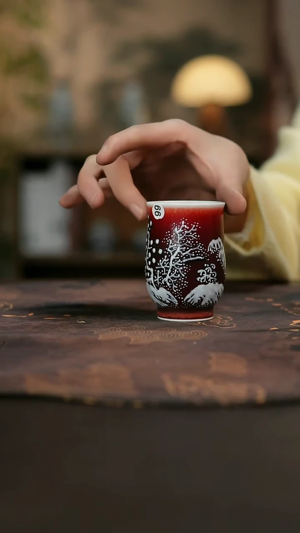 景德镇陶瓷杯碗柴烧多人