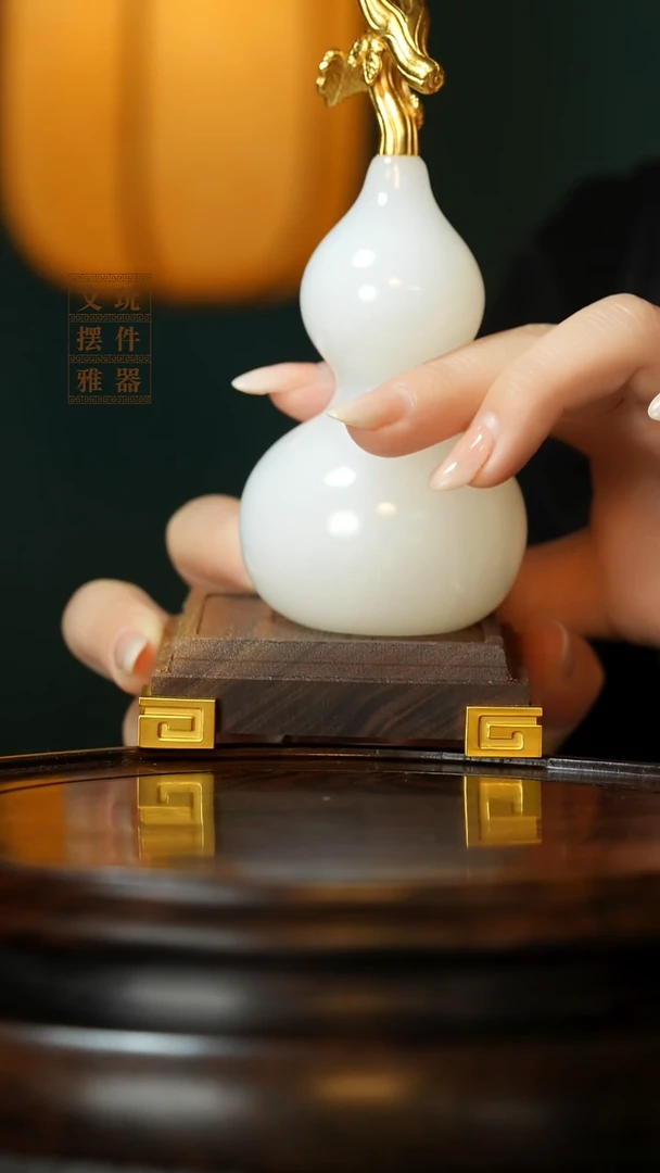 玉《龙头葫芦》手把件摆件