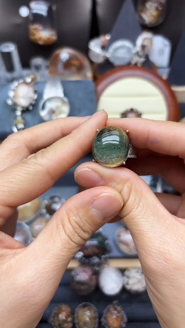 银S925镶嵌珠宝半成品水晶定制水晶