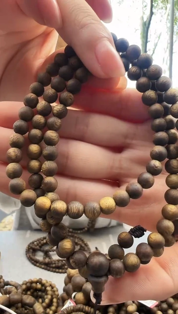 手串沉香奇楠沉水浮多圈圆珠卡6-14克多样性发一