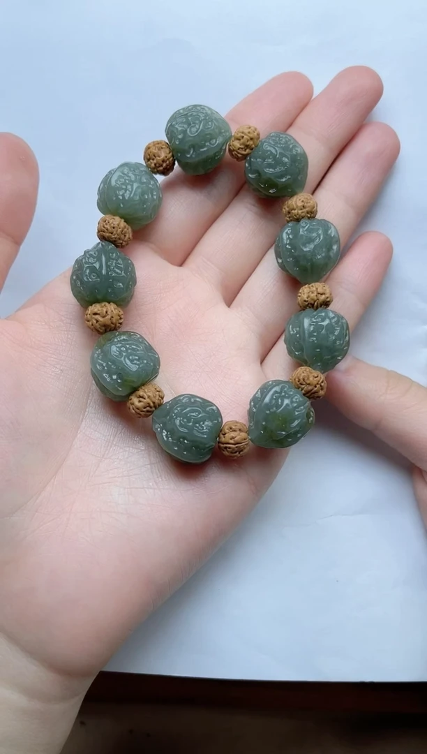 【闪购商品】和田玉手串未镶嵌核桃kk