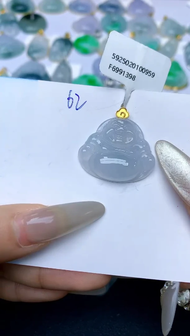 【闪购商品】翡翠颈饰18K金镶嵌天然A货翡翠