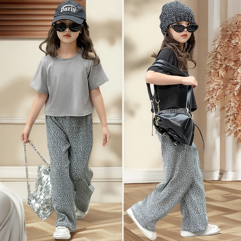 【专柜品质】夏季儿童大童6-12岁休闲2025薄款高级感短袖潮运动女童