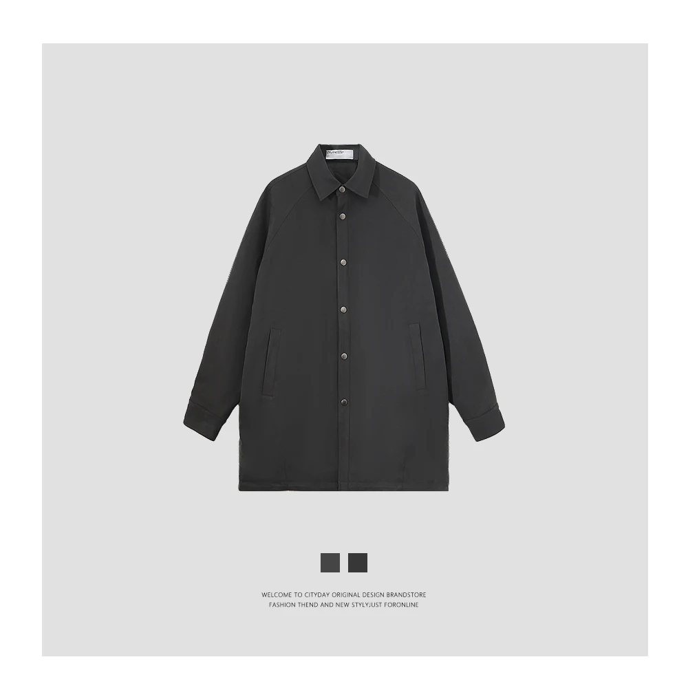 CityDay【楠哥】轻奢系列 廓形中长款防风棉服巴尔马肯大衣 7756