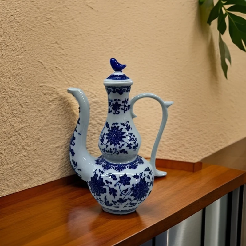 DP-A30青花缠枝莲酒瓶醋瓶仅有一件