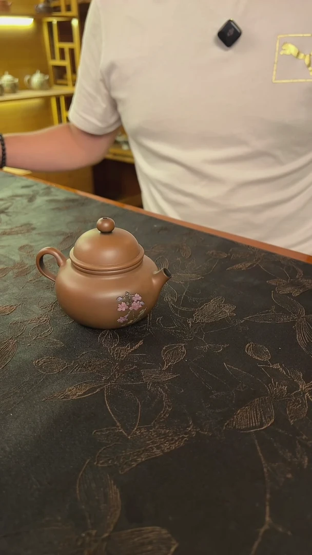 超*?【陶点茶】建水紫陶 普璞老师 球孔125 带证书