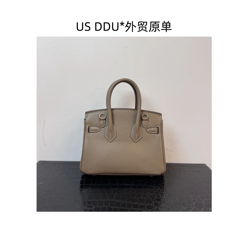 H 大象灰银扣铂金19mini颈纹togo皮手提包2002/D014