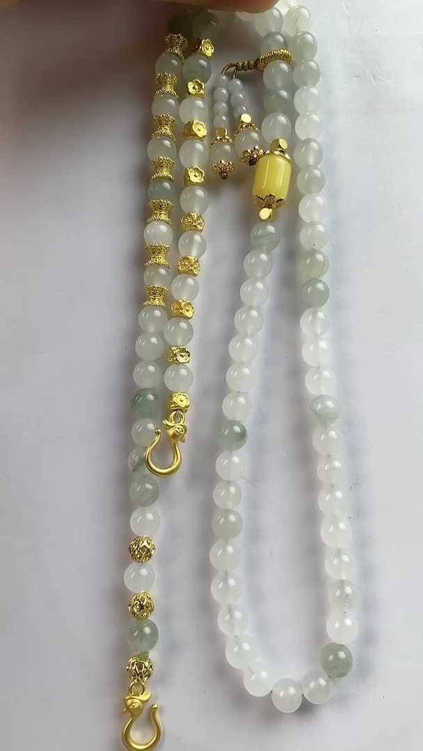 【闪购商品】翡翠颈饰未镶嵌定制东陵玉合金珠珠链