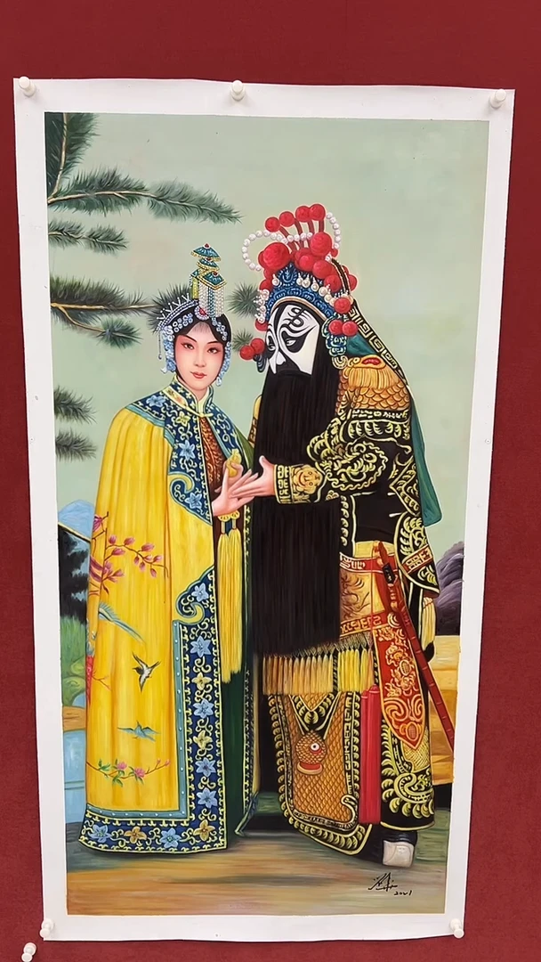 油画王**①刘用华油画戏曲人物160*80