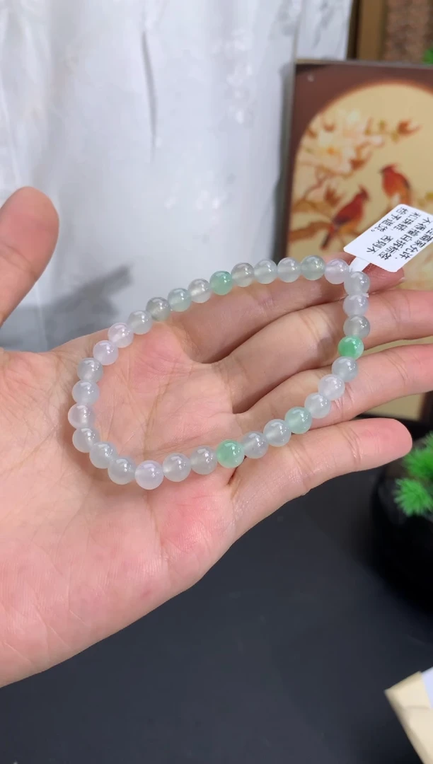 未镶嵌手串翡翠卡5.8mm