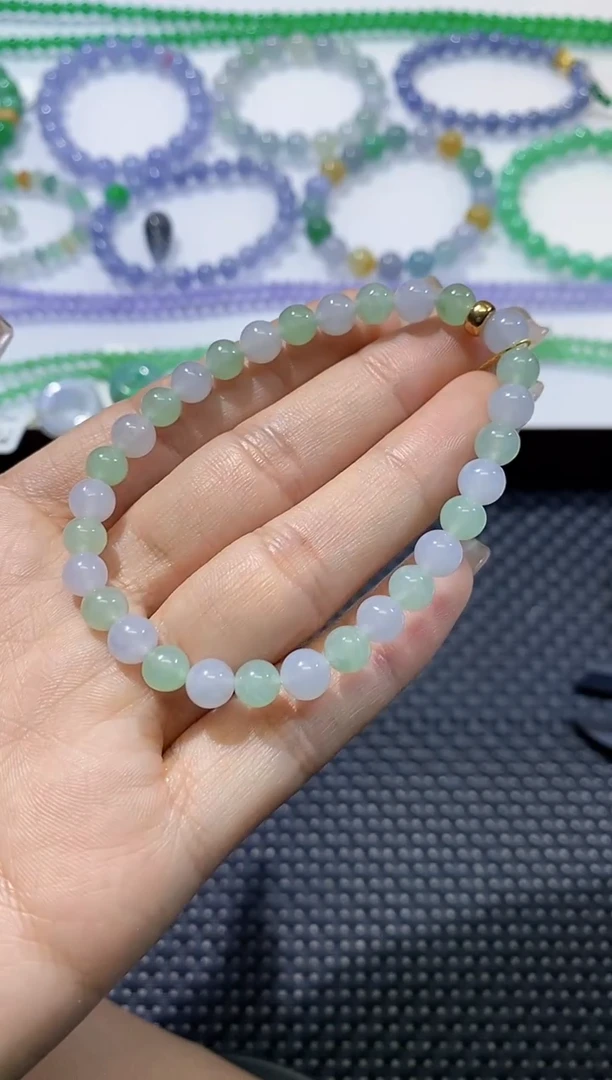 散珠翡翠卡6左右手串