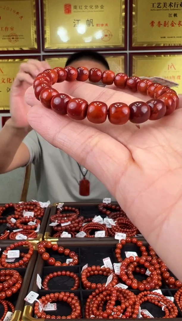 未镶嵌手串南红玛瑙无胶无裂