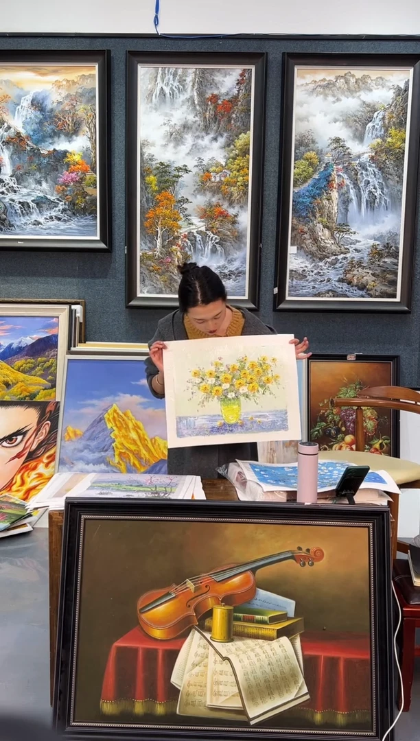 【闪购商品】油画6号 30*40 花卉-手绘油画