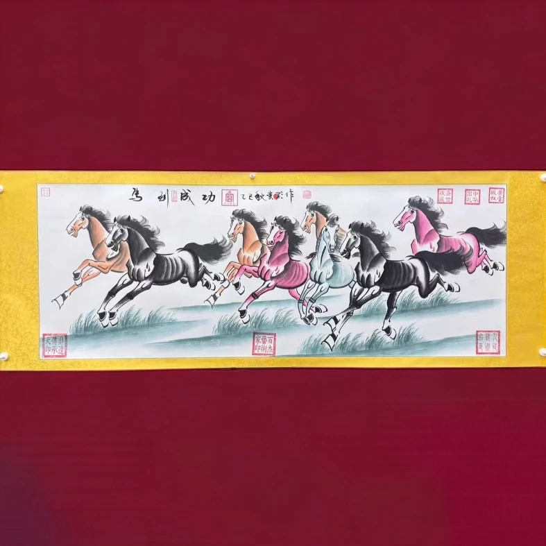 刘贵显巅峰之作《马到成功》精品八骏图