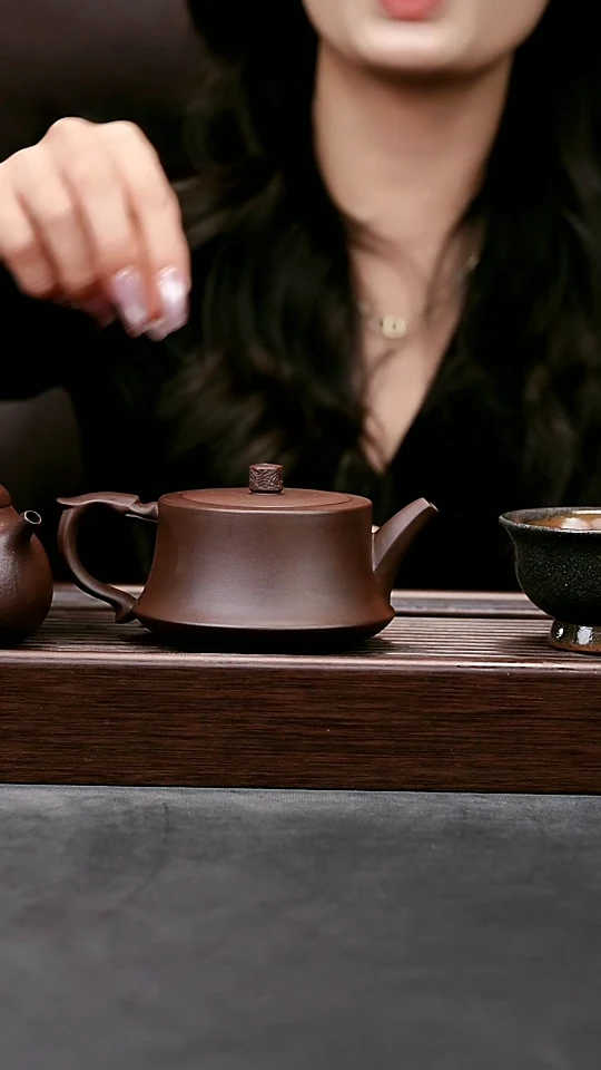 【闪购商品】紫砂茶壶老紫泥柱础