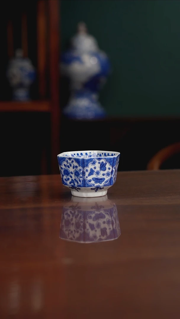 晓月柴窑 四方杯