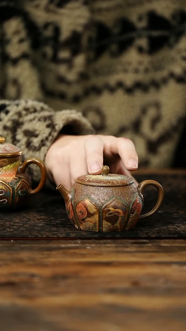 茶杯紫砂铭*52号 晃盖 紫砂柴烧