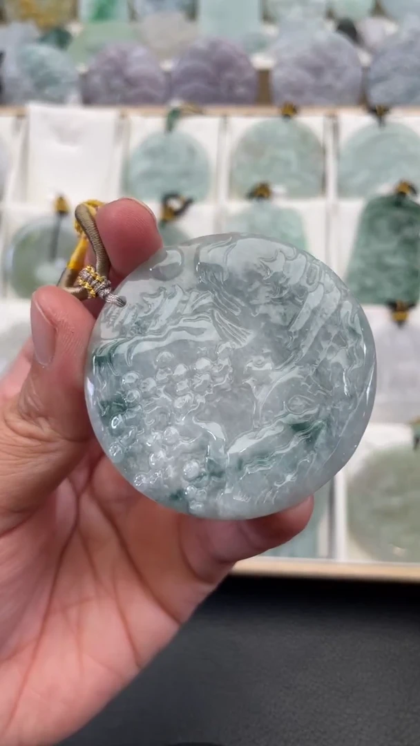 颈饰未镶嵌翡翠天然缅甸翡翠A货398