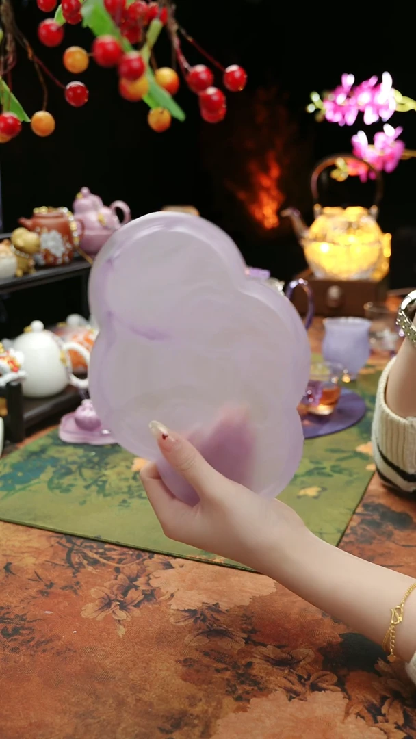 【闪购商品】紫色水晶琉璃干泡垫