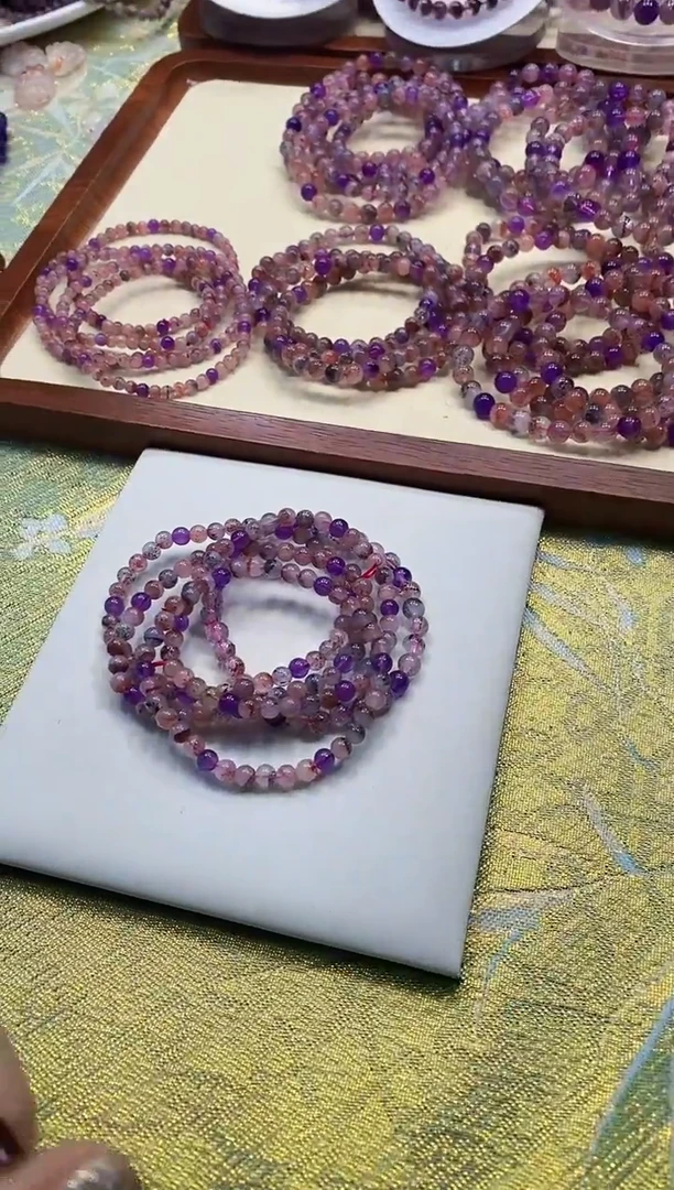 【闪购商品】水晶手串未镶嵌 超七黑加仑 多样性发一