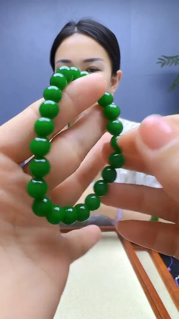 静柏甄选diy颈饰辣绿手链8mm