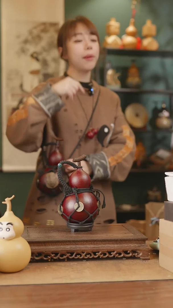 【闪购商品】174号精品天然大漆工艺防渗内胆酒葫芦~