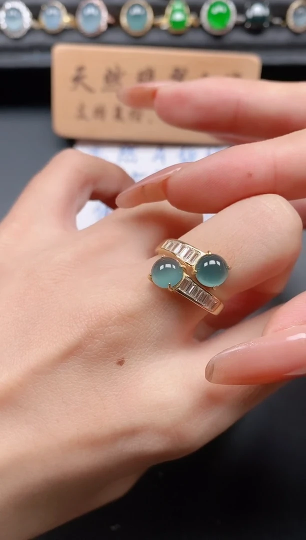 银S925镶嵌戒指翡翠11