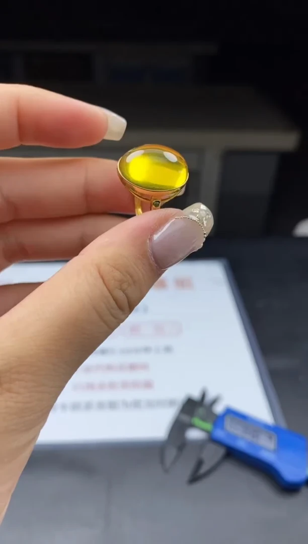 琥珀银S925镶嵌戒指多样性-戒指-J1612
