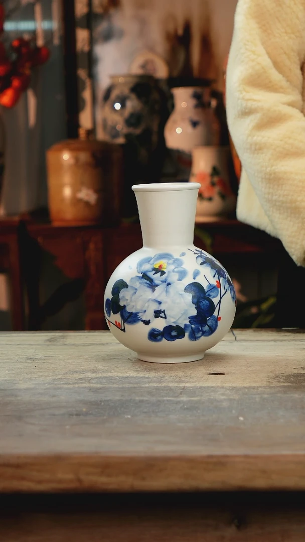 【闪购商品】瓷片景德镇纯手工釉下彩精品花瓶
