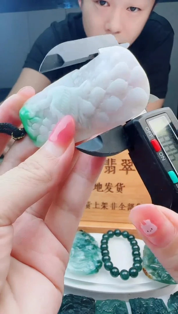 翡翠未镶嵌颈饰多样性发货其中一件