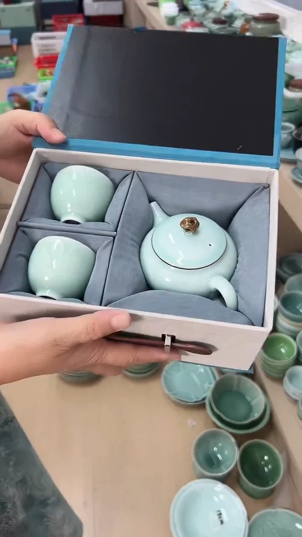 龙泉云间青瓷小米茶器