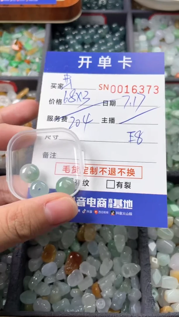 翡翠未镶嵌颈饰虫*00016373